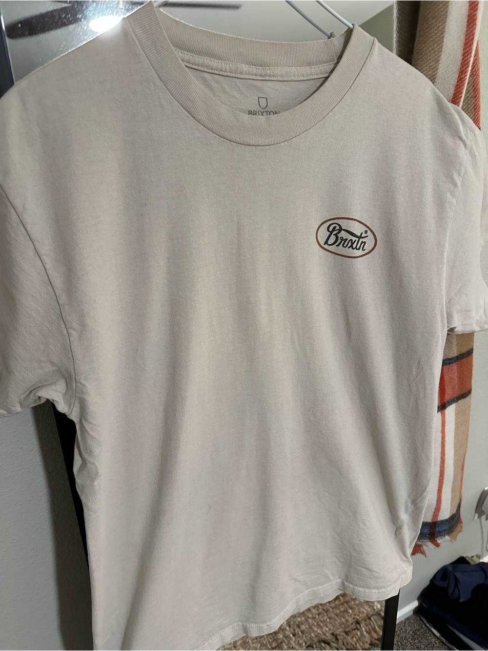 Brixton Light Cream Short Sleeve Logo Tee